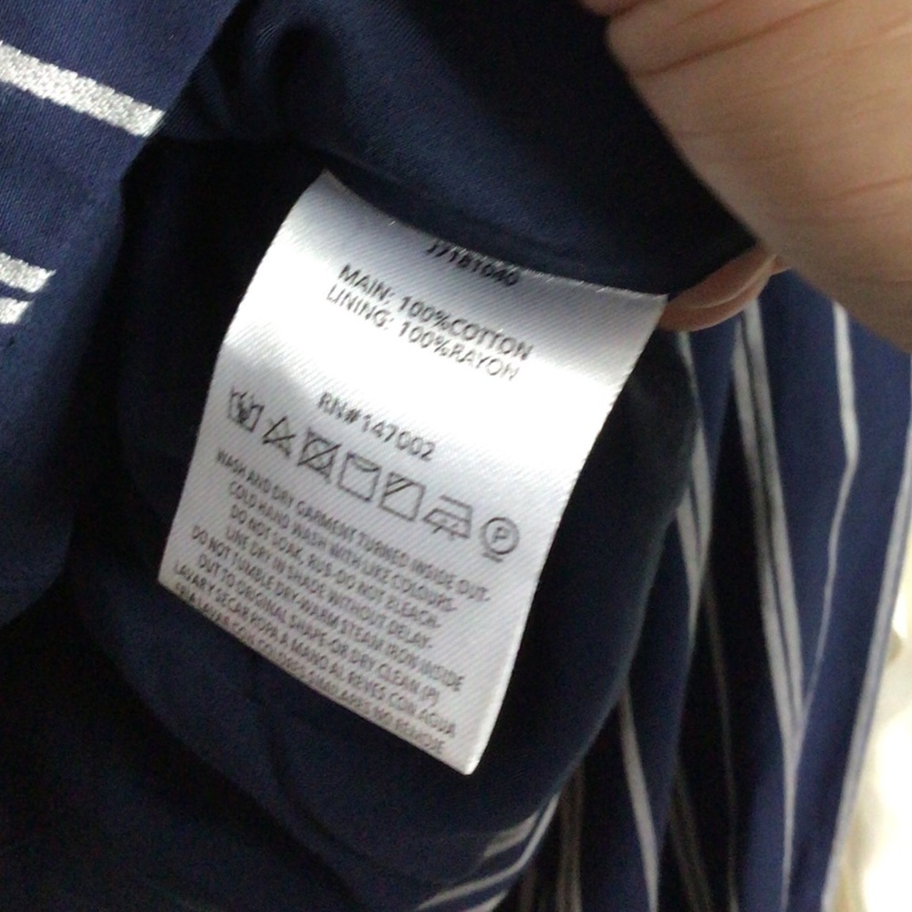 The Jetset Diaries Kensington Striped Wrap Top Navy White Small Preppy - Picture 8 of 8